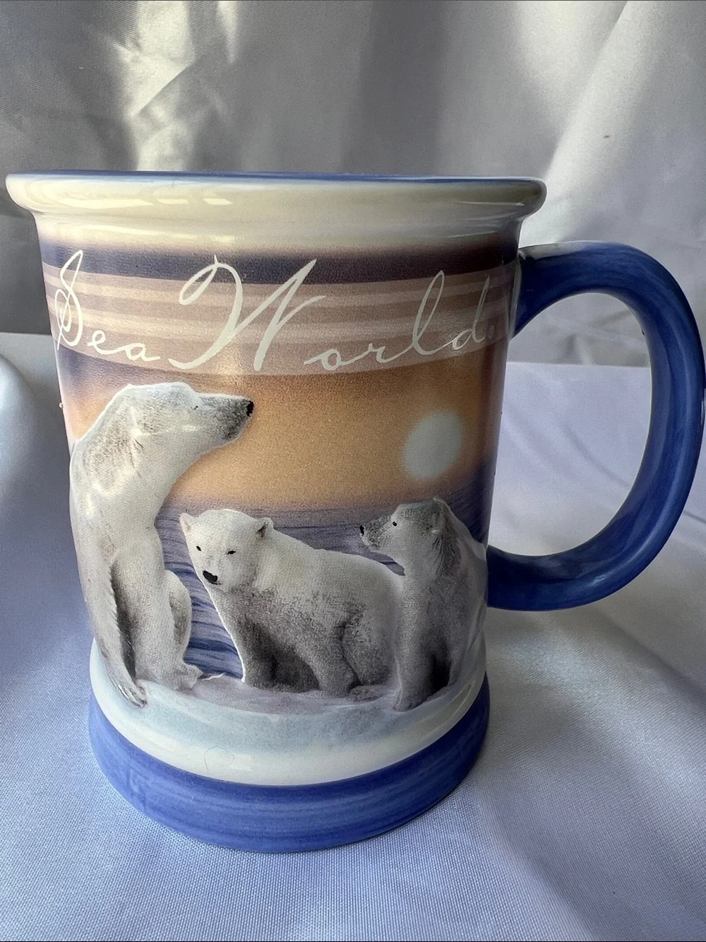 Sea World Polar Bear Family Scenic 3D Embossed coffee Mug